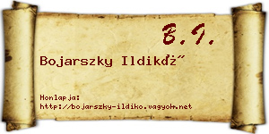 Bojarszky Ildikó névjegykártya